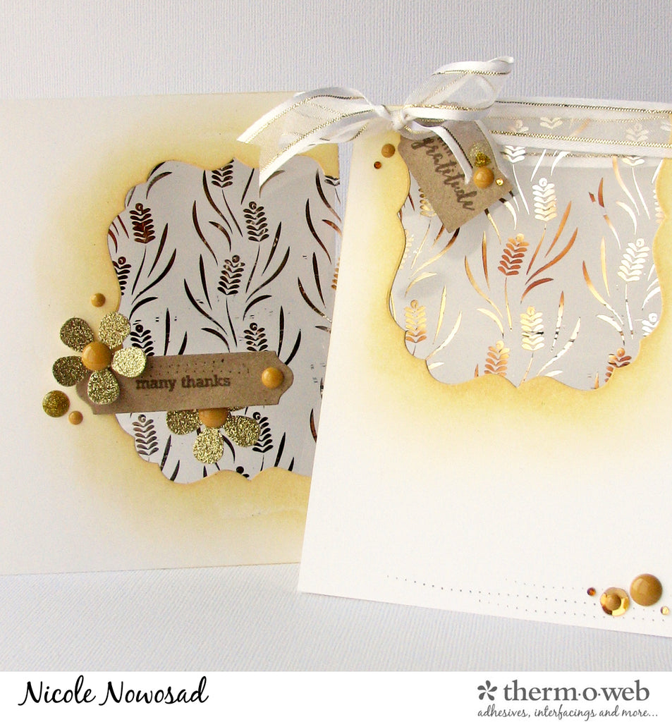 Thank You Window Cards with Deco Foil Clear Toner Sheets