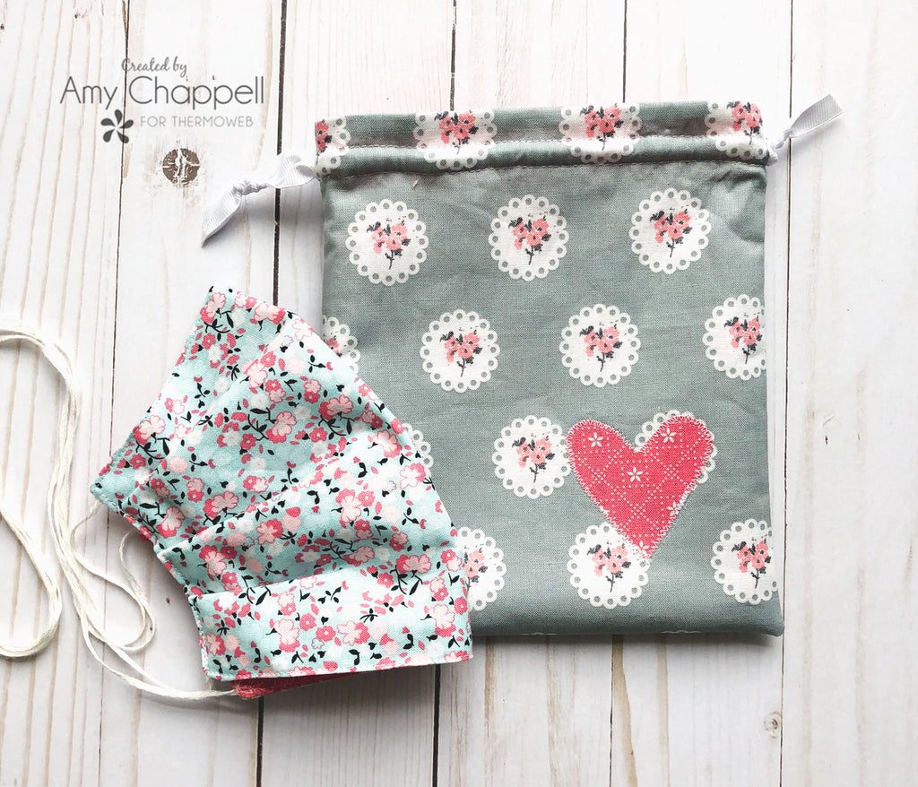 Face Mask and Fabric Drawstring Pouch Tutorial
