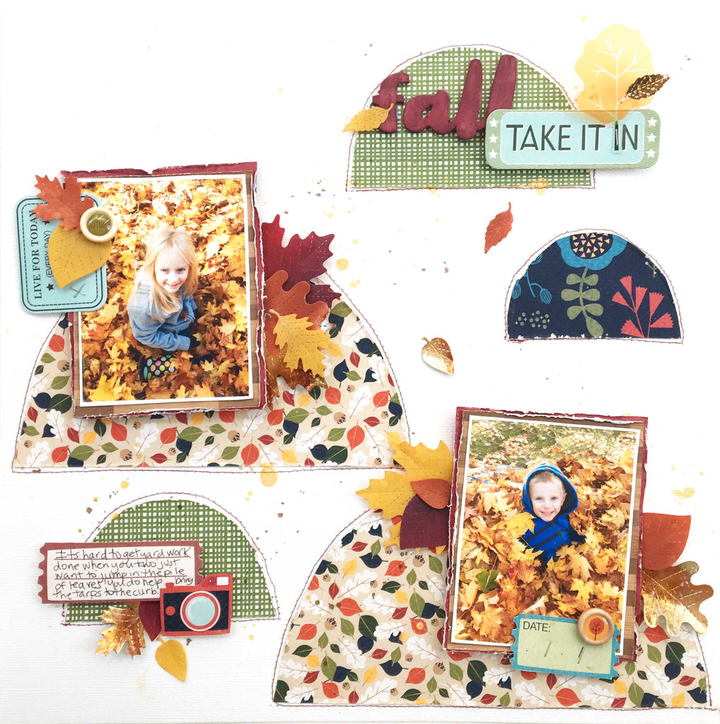 Create a Fall Layout with Mixed Media Sheets & Watercolor Deco Foil