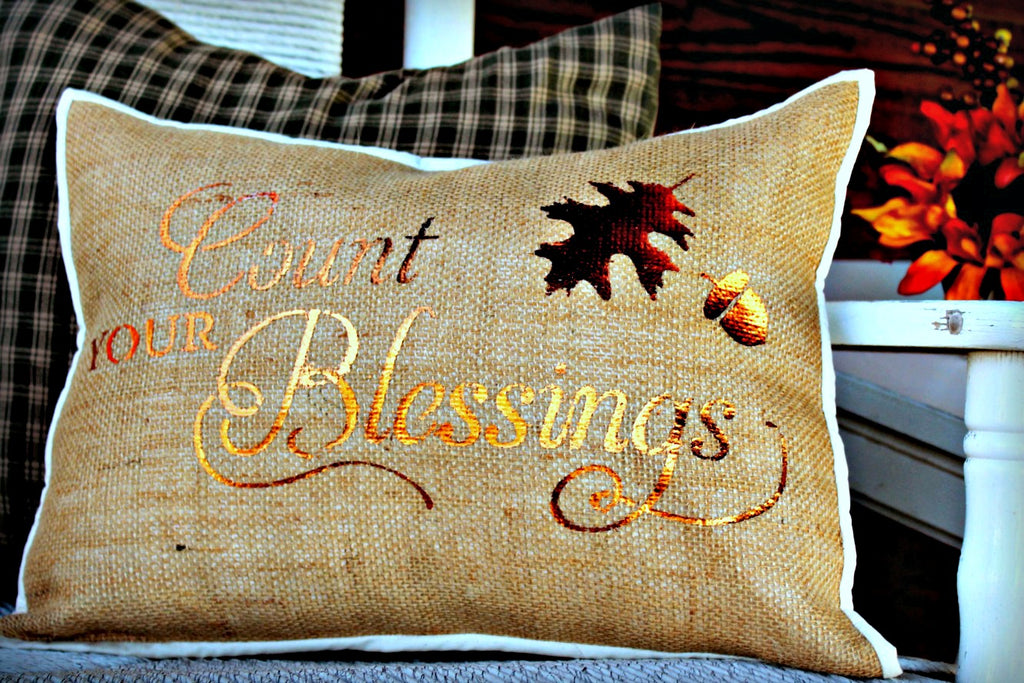 Create a Quick Fall Pillow with THERM O WEB Spray Adhesives and Deco Foil™