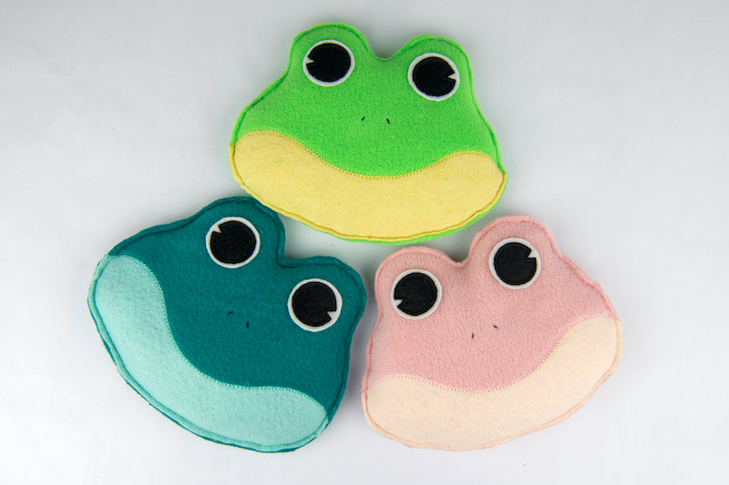 Fabric Frog Bean Bags with SpraynBond Basting Spray