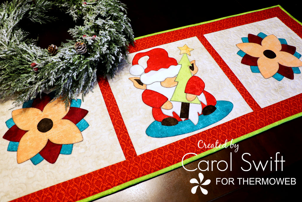 Gnome Christmas Fabric Table Runner