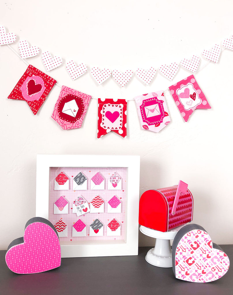 Simple Fabric Heart Garland with SpraynBond Fabric Stiffener Spray
