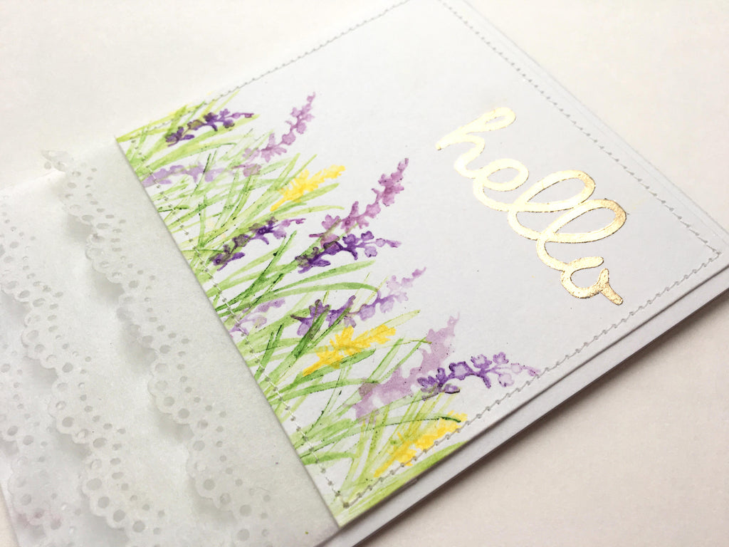 Spring Card with Art Impressions Stamps and Mixed Media Sheets