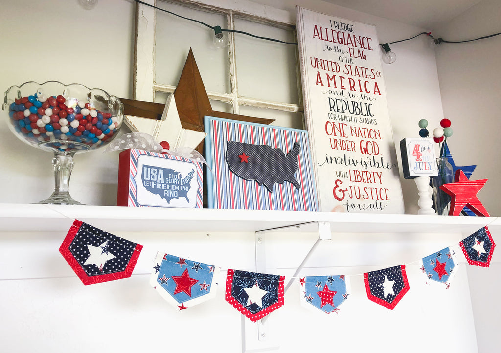 Patriotic Mini Banner with HeatnBond Lite