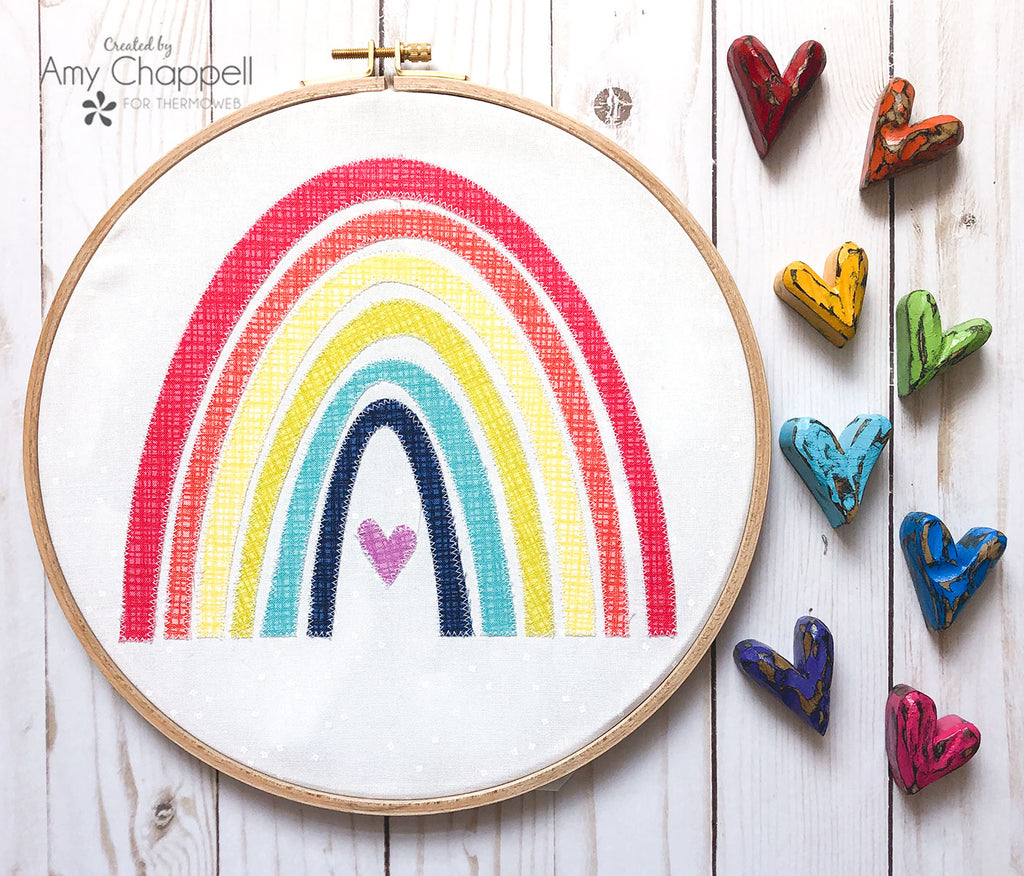 Fabric Rainbow Hoop Home Decor