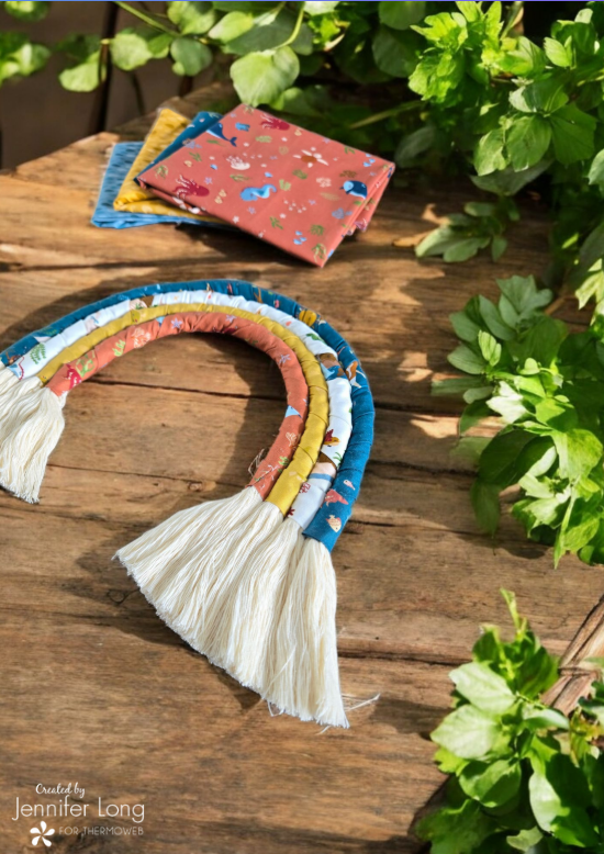 Create a Macramé Rainbow with HeatnBond Fabric Fuse