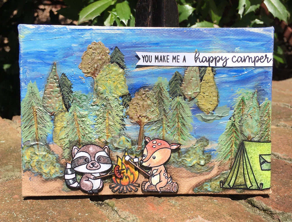 Happy Camper Metallix Mixed Media Canvas