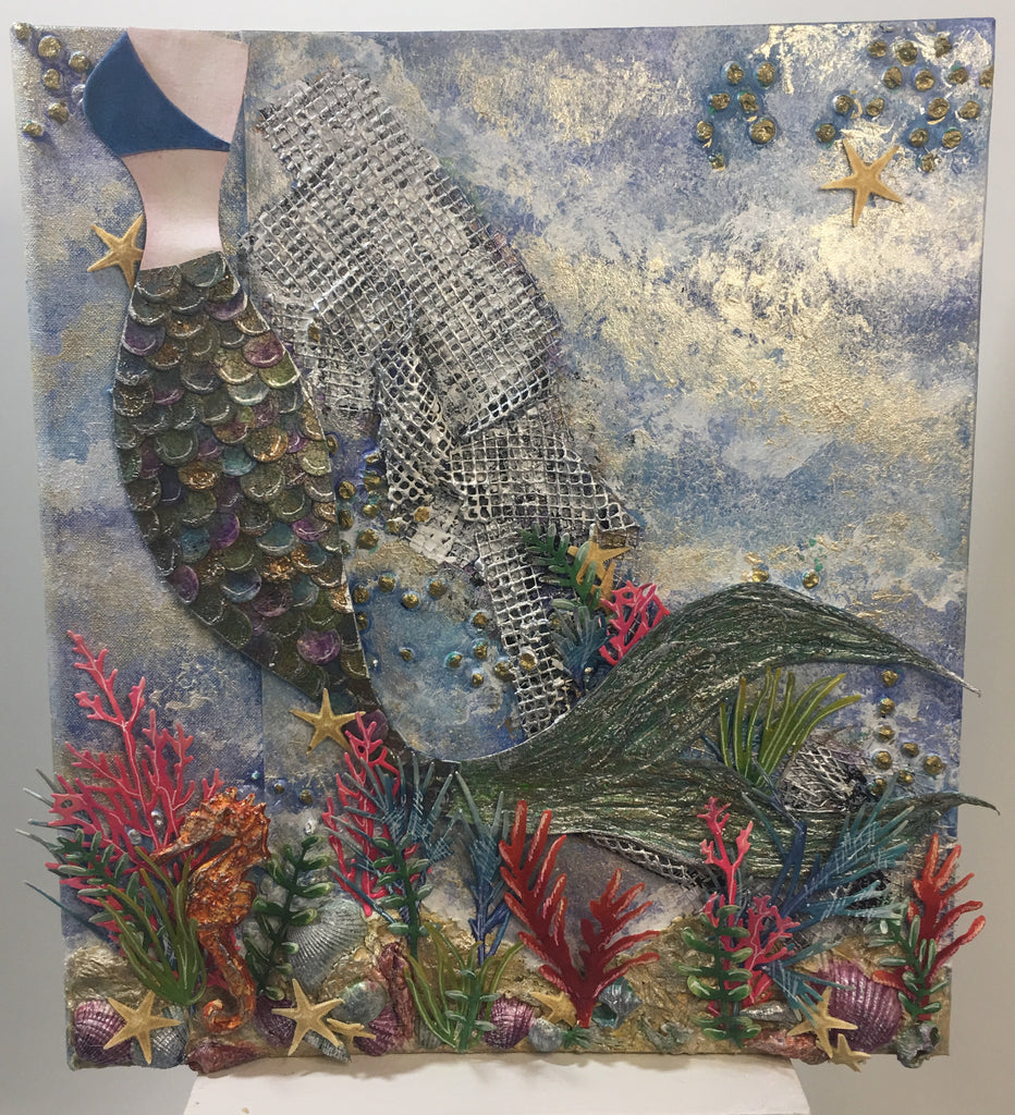 Mixed Media Mermaid Journal Cover