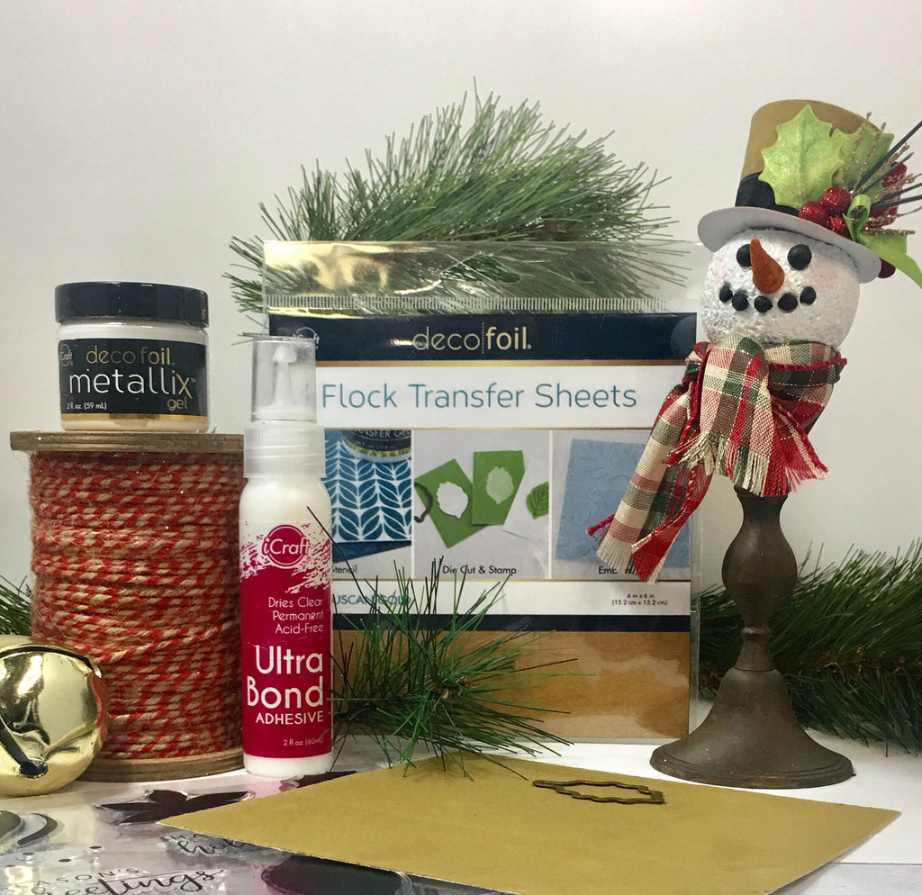 Flock it! Snowman Mantel Decor