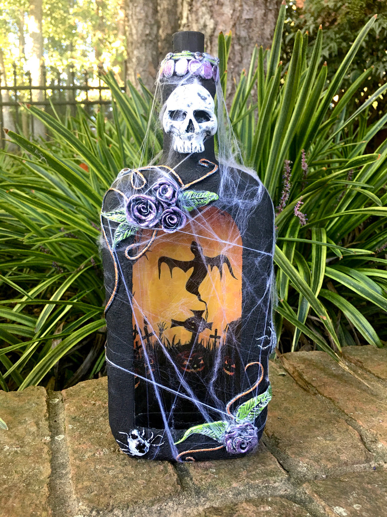 Spooky Sculpey Skeleton Bottle with Deco Foil Transfer Sheets