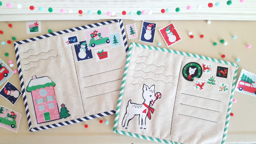 Christmas Postcard Mug Rugs