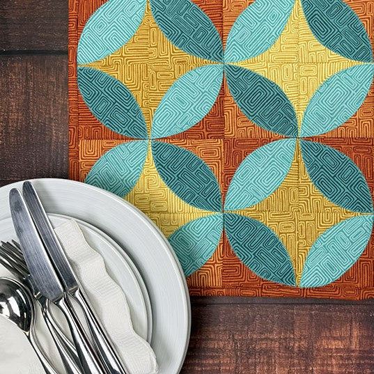 Facebook Live: Orange Peel Applique Placemats