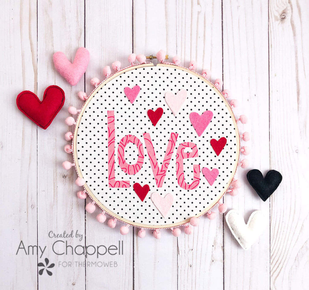 Love all around Fabric Hoop Decor with HeatnBond