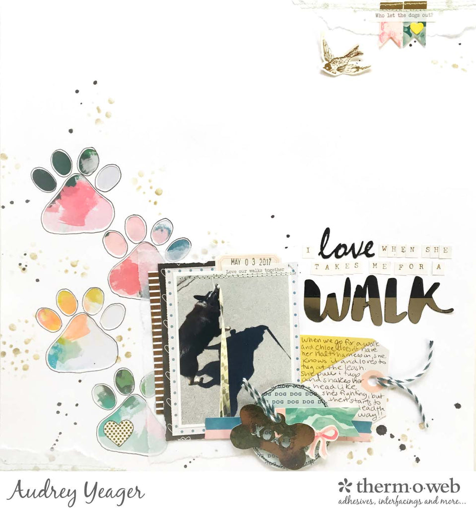 Take Me for a Walk Pet Week Layout with Deco Foil