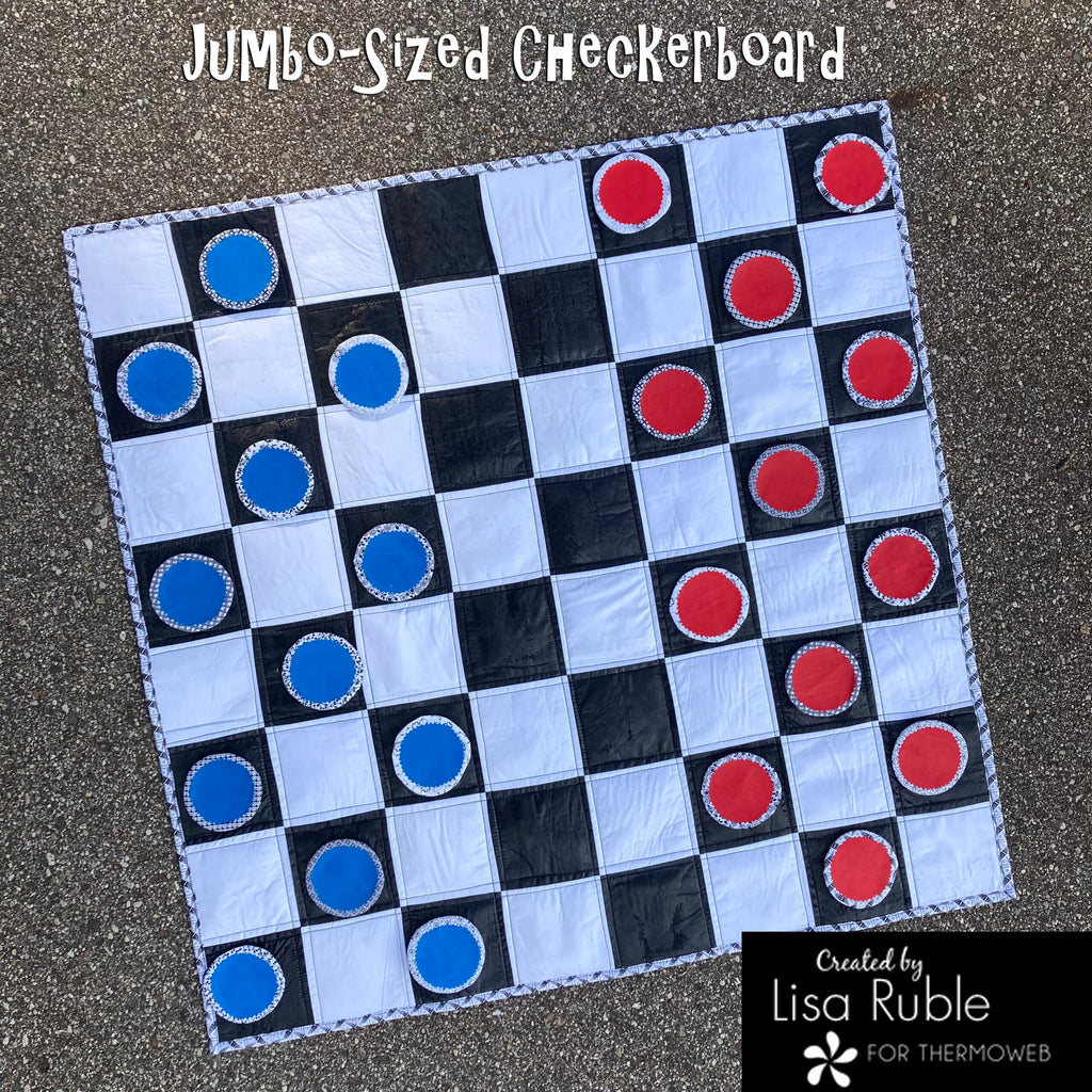 Jumbo-Sized Checkerboard with HeatnBond Liquid Vinyl