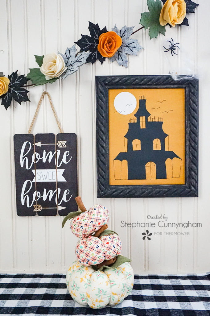 Halloween Haunted House Applique Wall Decor