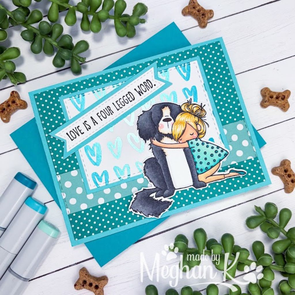 Love is a Four Legged Word Card with Deco Foil