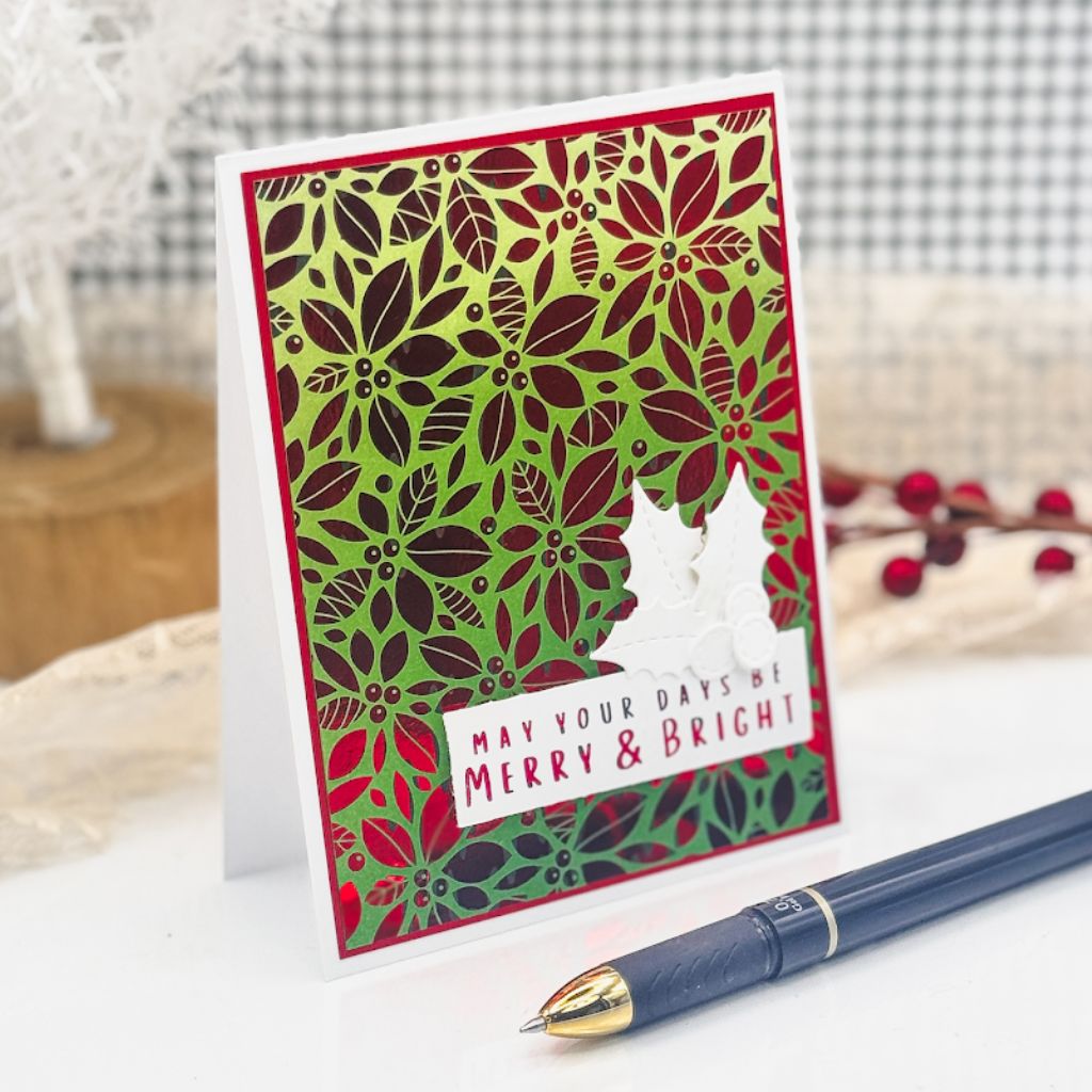 Elegant Holiday Cards with Gina K. Designs Holiday Flora Foil-Mates
