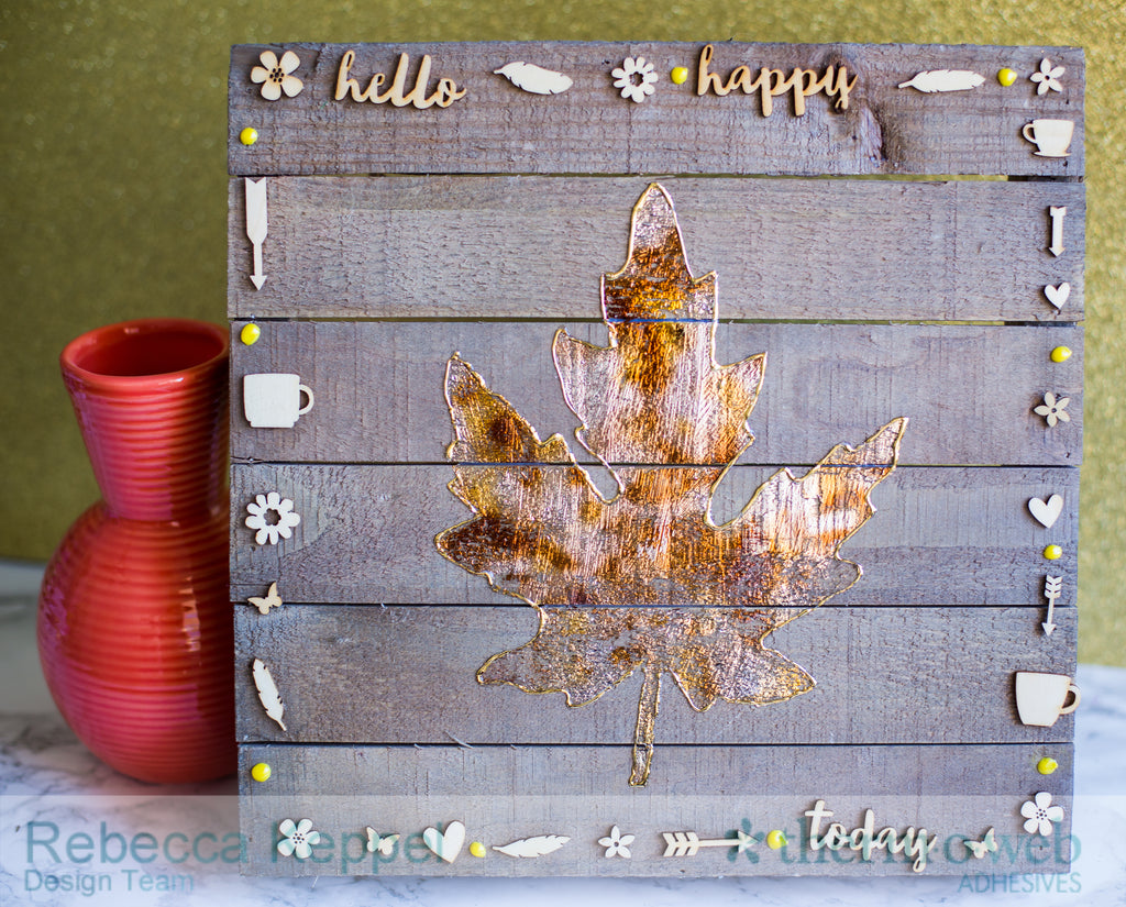 Create a Fall Watercolor Foil Leaf Sign