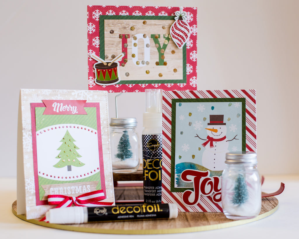 Holiday Cards with Echo Park and Deco Foil