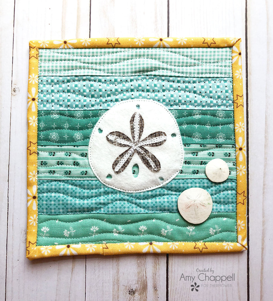 Sand Dollar Fabric Mini Quilt with HeatnBond Lite