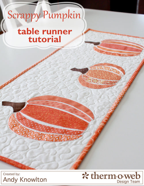 HeatnBond EZ Print Scrappy Pumpkin Table Runner