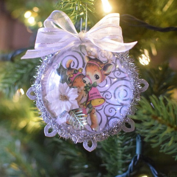 Toner Card Front and Glitter Dust Ornaments