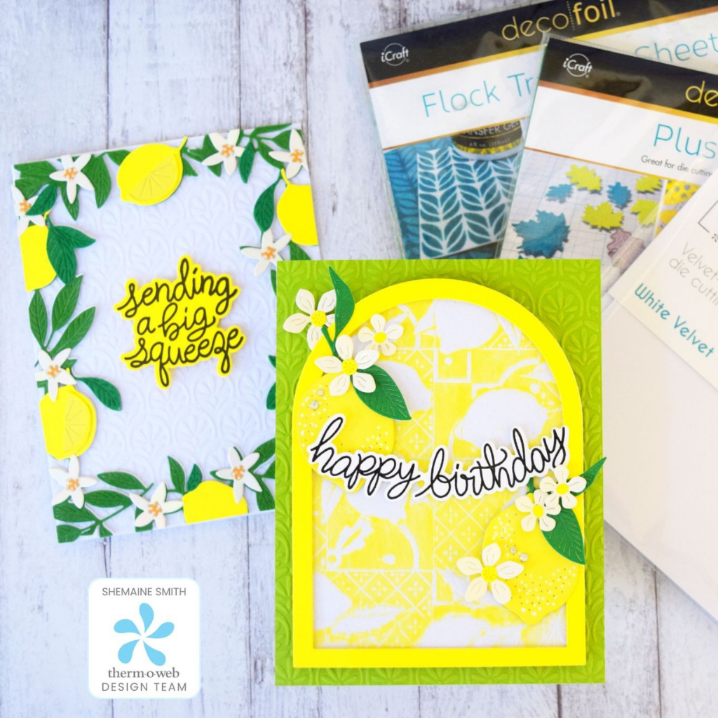 Embossing and Inking with Deco Foil Plush Papers
