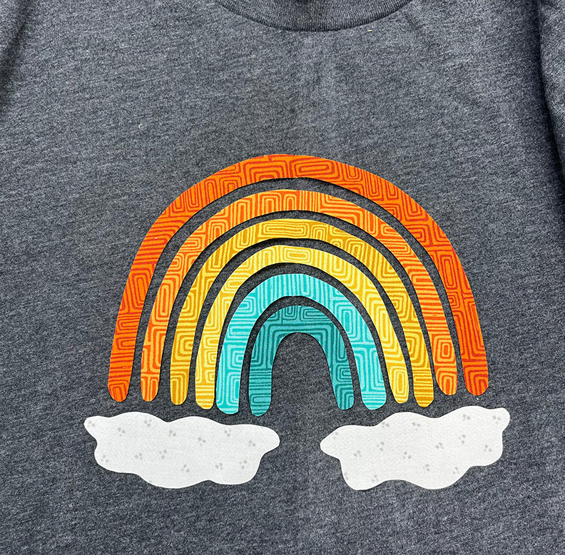 Rainbow Applique Tee using HeatnBond Lite