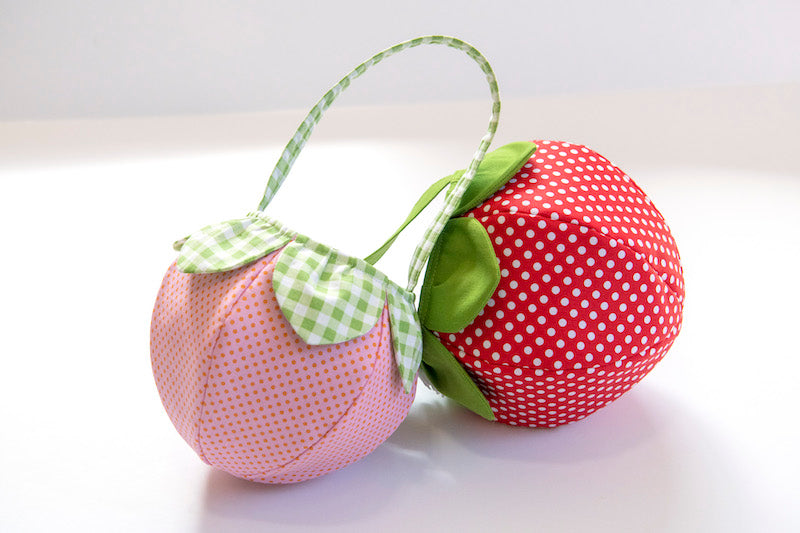 Little Girl's Fabric Strawberry Basket