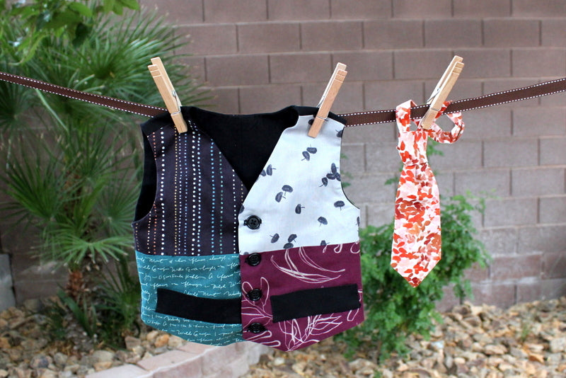 Sew a Fashionable Boys Vest and Tie with HeatnBond Interfacing