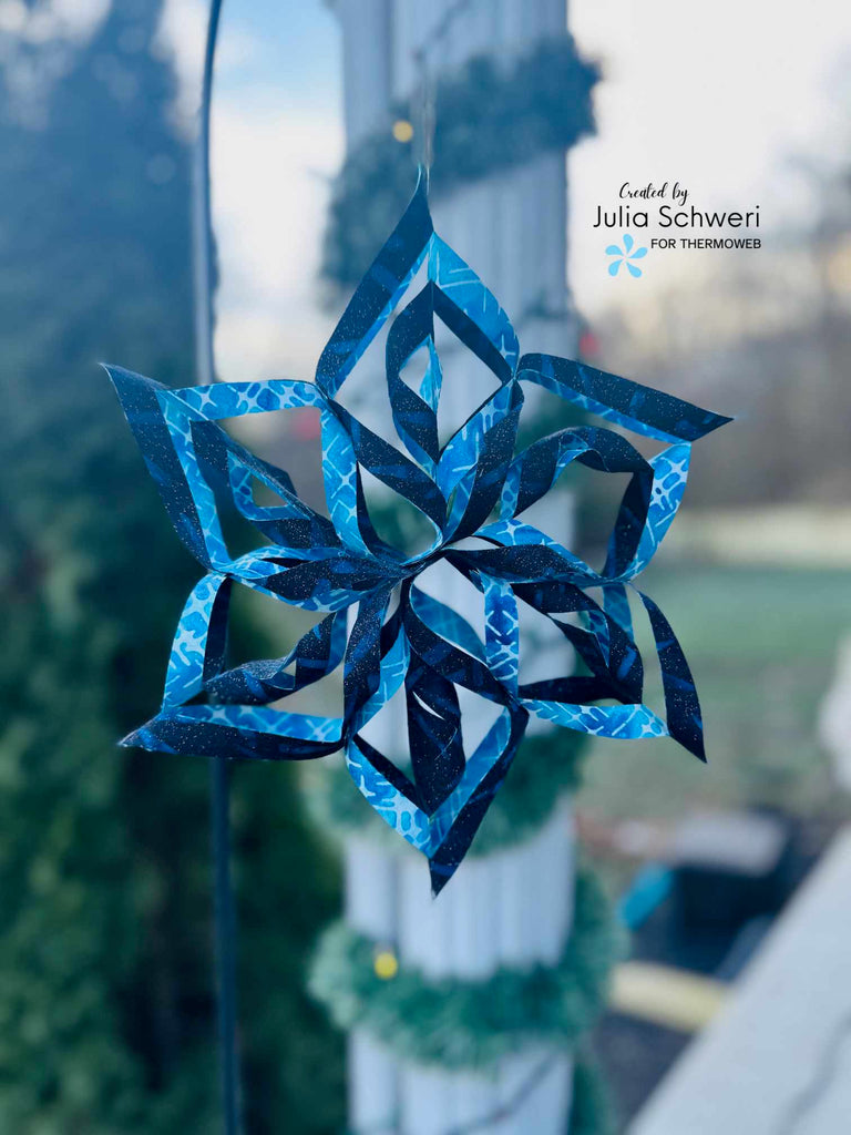 No-Sew Fabric Snowflakes