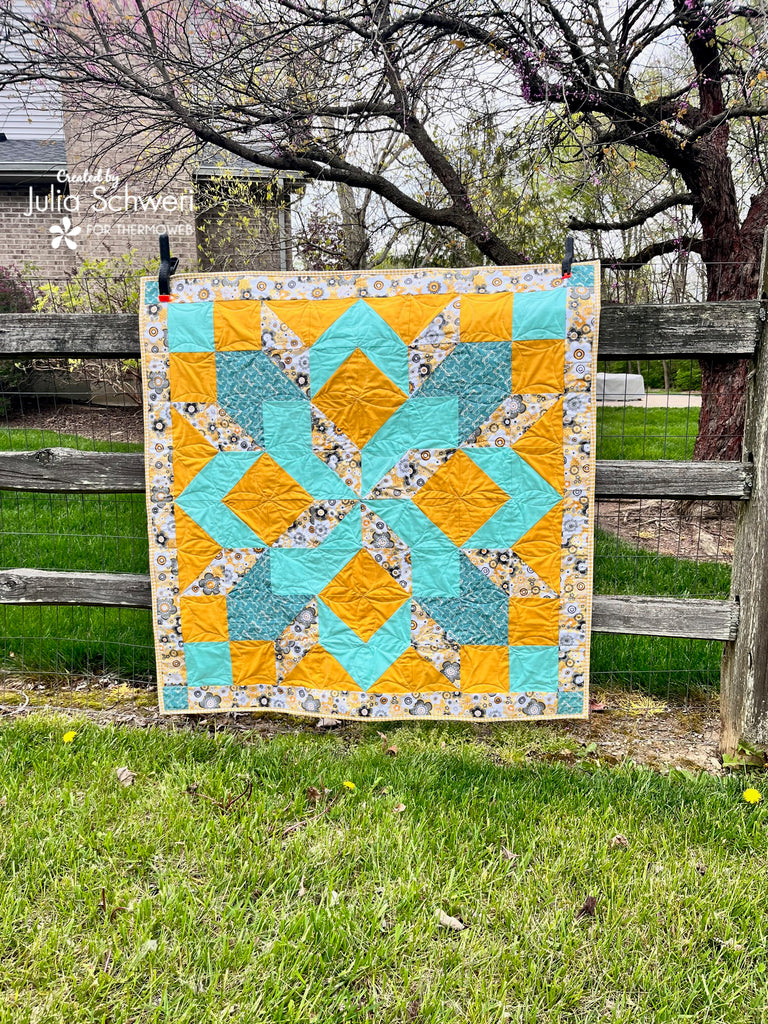 Carpenter Star Quilt using SpraynBond Fabric Stiffener