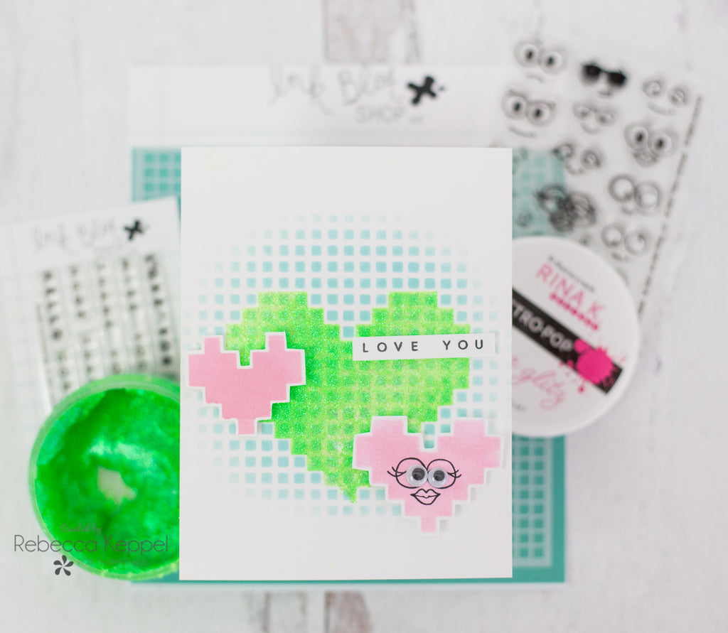 How to Layer Glitz OVER Inks with Ink Blot Shop Stencils