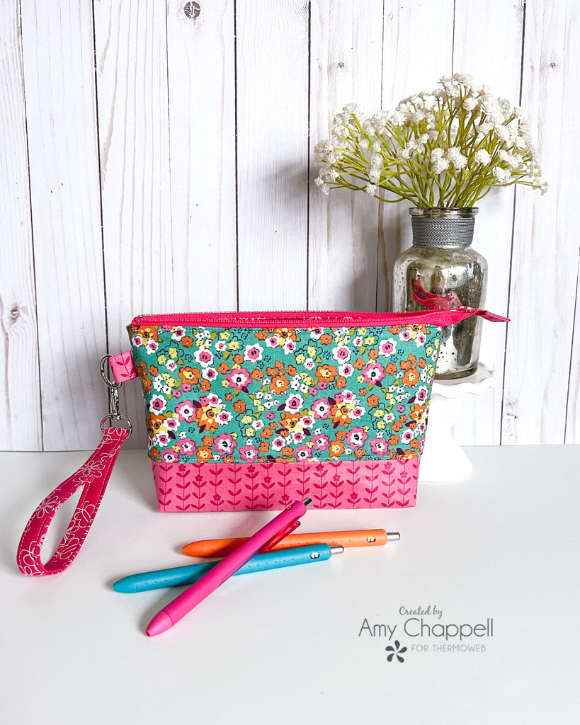 Zipper Pouch with Iron on Vinyl