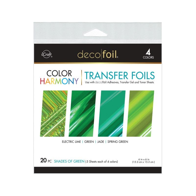 Therm O Web Deco Foil Color Harmony Transfer Foil Multi-Pack, Shades of Green 5418