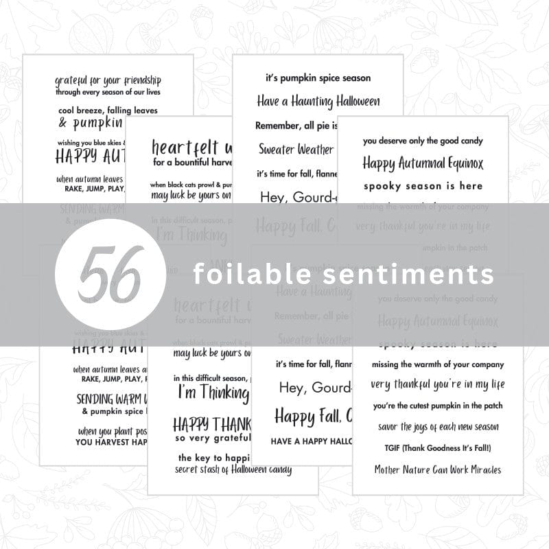 Deco Foil Toner Card Fronts - Autumn Vibes Sentiments – thermoweb.com