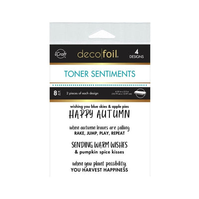 Therm O Web Deco Foil Toner Card Fronts - Autumn Vibes Sentiments 5694