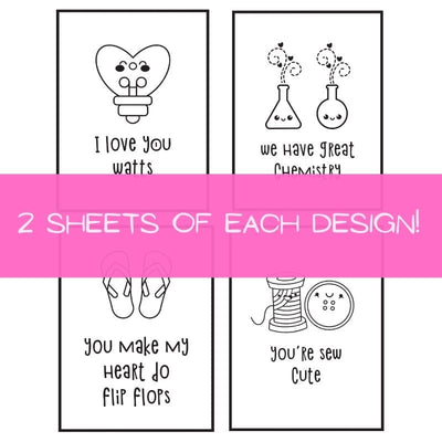 Therm O Web Deco Foil Toner Card Panels - My Punny Valentine 5731