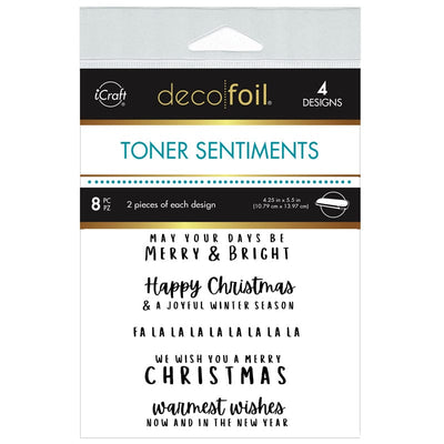 Therm O Web Deco Foil Toner Card Sentiments. - Merry Moments 5705