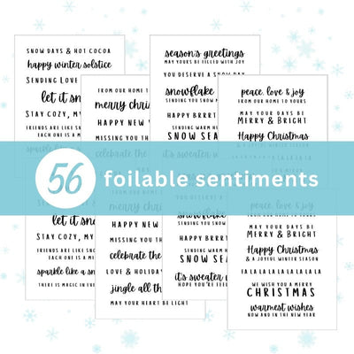 Therm O Web Deco Foil Toner Card Sentiments. - Merry Moments 5705
