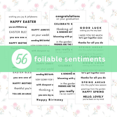 Therm O Web Deco Foil Toner Card Sentiments. - Spring Ahead 5719