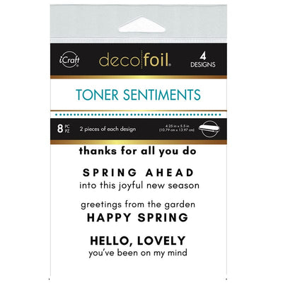 Therm O Web Deco Foil Toner Card Sentiments. - Spring Ahead 5719