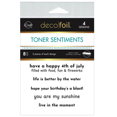 Therm O Web Deco Foil Toner Card Sentiments. - Summertime 5723