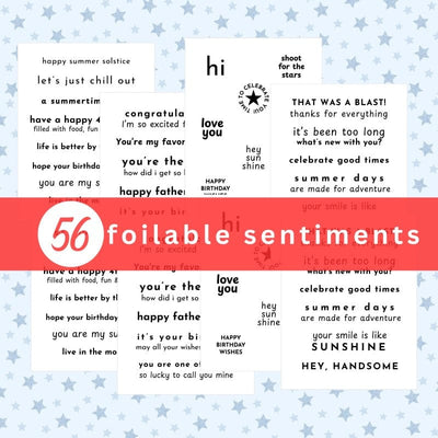 Therm O Web Deco Foil Toner Card Sentiments. - Summertime 5723