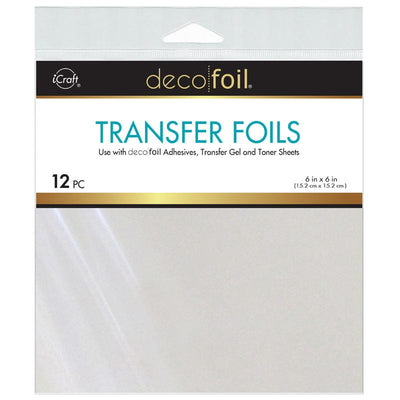 Therm O Web Deco Foil Transfer Sheets 6 in x 6 in (12 sheets) - Blizzard 5695