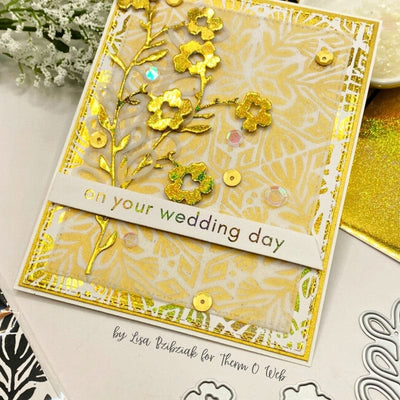 Therm O Web Deco Foil Transfer Sheets 6 in x 6 in (12 sheets) - Gold Sparkle 5714