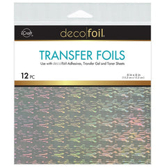 Deco Foil Transfer Sheets 6 in x 6 in (12 sheets) - Icy