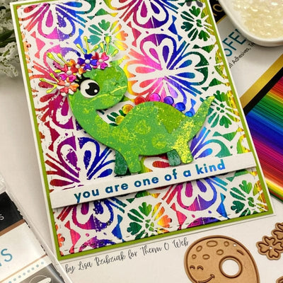 Therm O Web Deco Foil Transfer Sheets 6 in x 6 in (12 sheets) - Prismatic Rainbow 5716